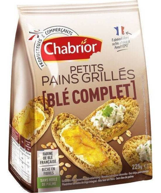 Petits pains grillés blé complet - Chabrior - 225g