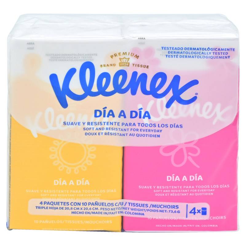 Kleenex PA�UELO DIA A DIA X10 PAQ*4