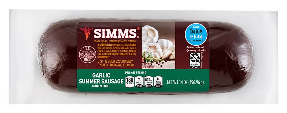 Simms Garlic Summer Sausage (14 oz)