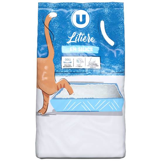 U - Litière en silice pour chat (5 L)