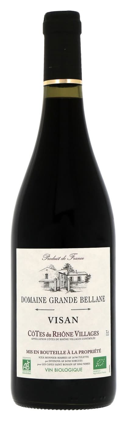 CÔTES du RHÔNE VILLAGES - Vin rouge visan grenache (750ml)