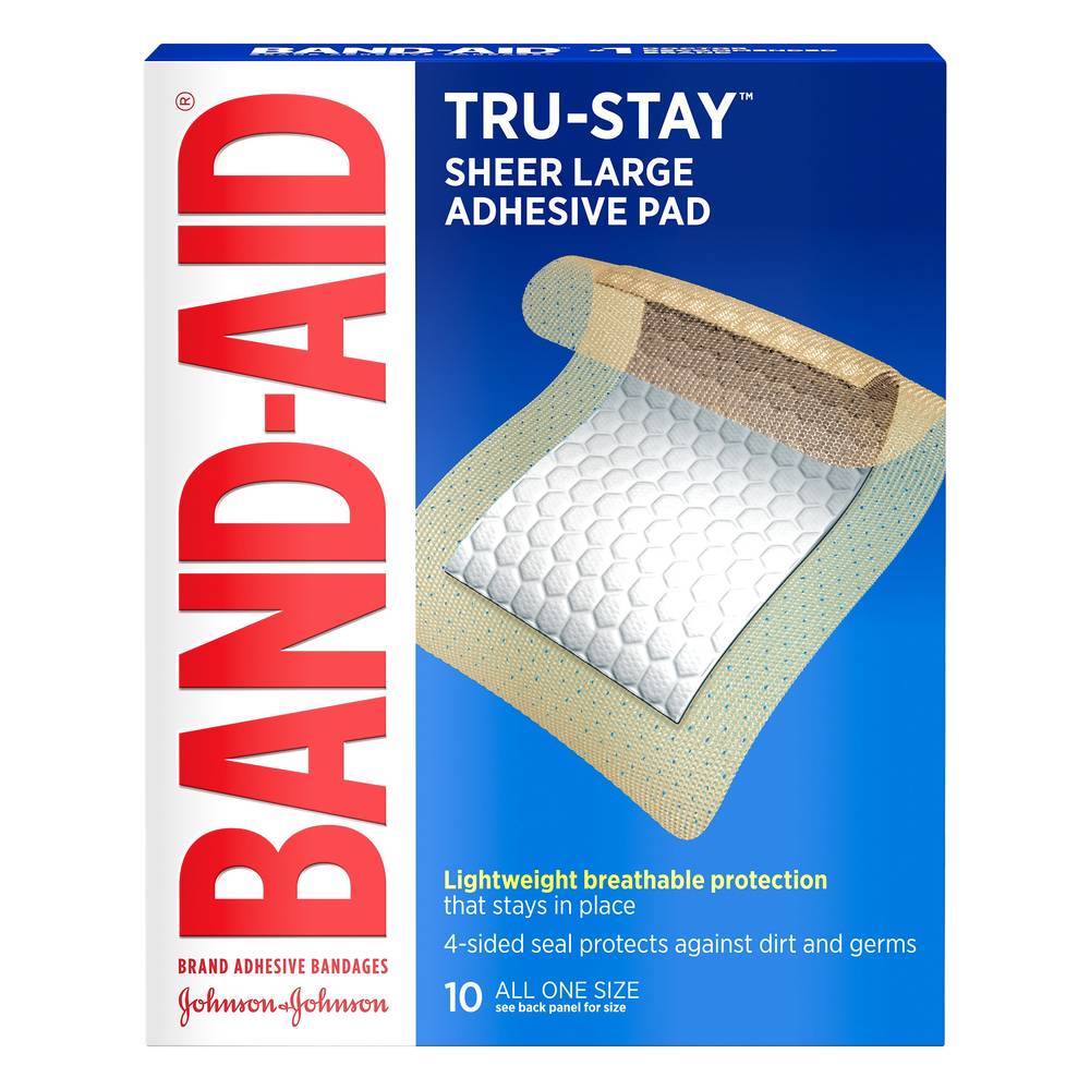 Band-Aid Tru-Stay Sheer Large Adhesive Pad (1.6 oz)