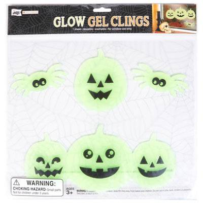 Mel 12X12 Halloween Glow Gel Cling - Ea