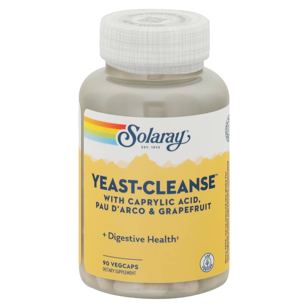 Solaray Yeast Cleanse Digestive Health Dietary Supplement Vegcaps (grapefruit) (90 ct)