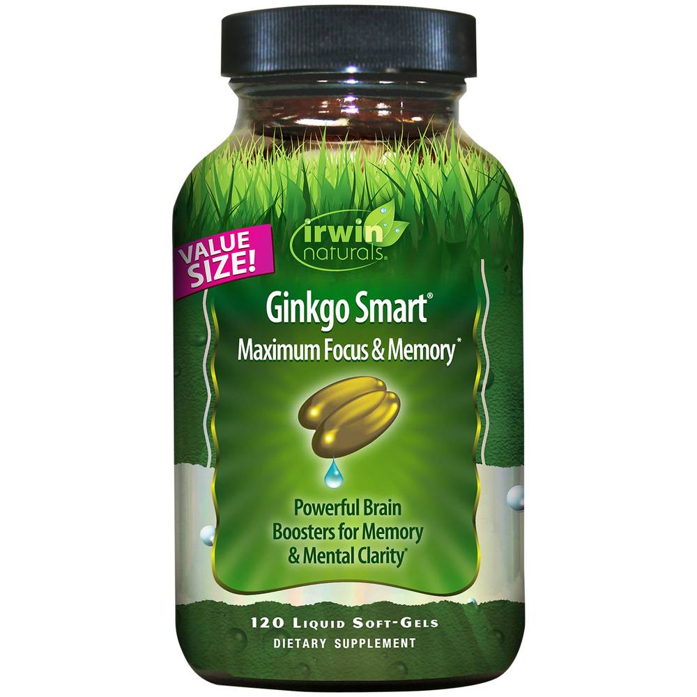 Irwin Naturals Ginkgo Smart Memory Booster Soft Gels (120 ct)