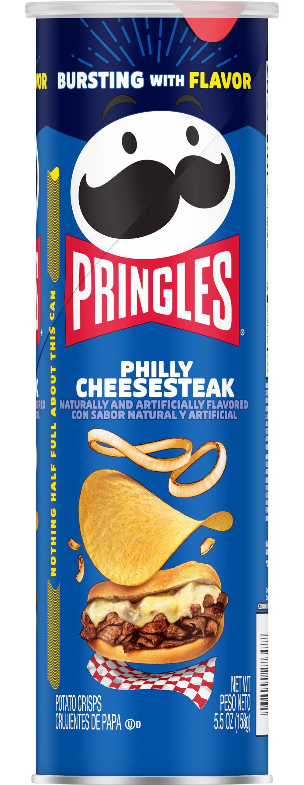 Pringles Potato Crisps Chips Philly Steak, Cheese (5.5 oz)