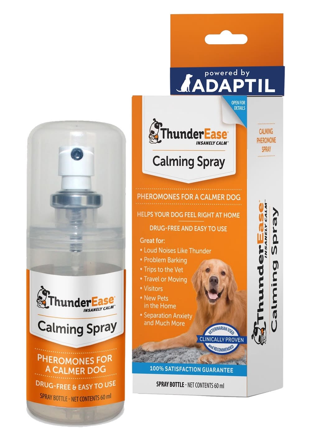 ThunderSpray® Insanely Calm™ Pheromone Calming Dog Spray (Size: 1 Fl Oz)