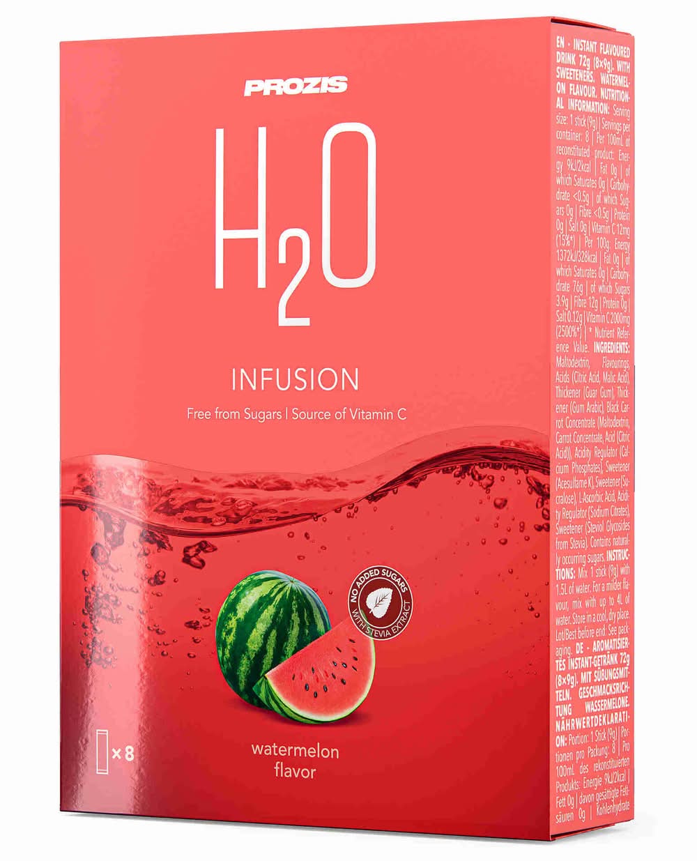 Infusão Melancia H2O Prozis (emb. 8 x 9 gr)