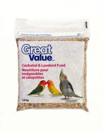 Great value nourriture great value pour ins parables et calopsittes  - cockatiel & lovebird food (1.8 kg)