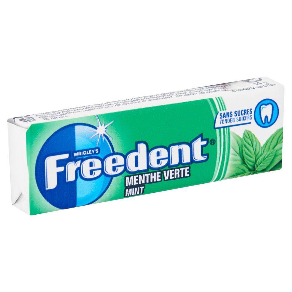 Freedent Chewing-Gum Sans Sucres Goût Menthe 10 Dragées 14 g