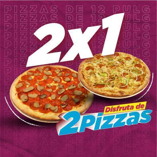 2x1 en Pizza 12 pulgadas