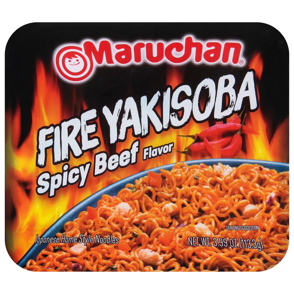 Maruchan Fire Yakisoba Noodles, Spicy Beef (3.99 oz)