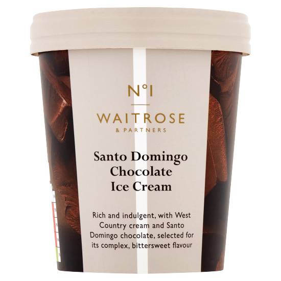 Waitrose & Partners No1 Santo Domingo Chocolate Ice Cream 