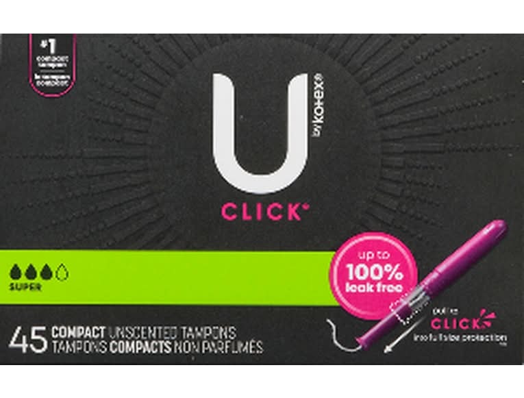 U by Kotex Click Compact Super Absorbency Tampons (50 g)