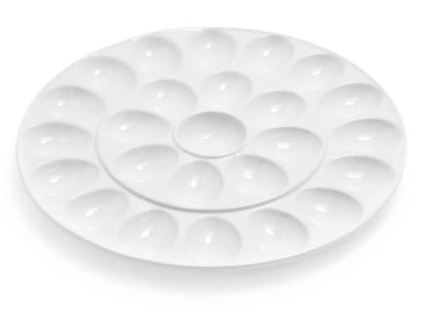 Sur La Table Porcelain Egg Platter White