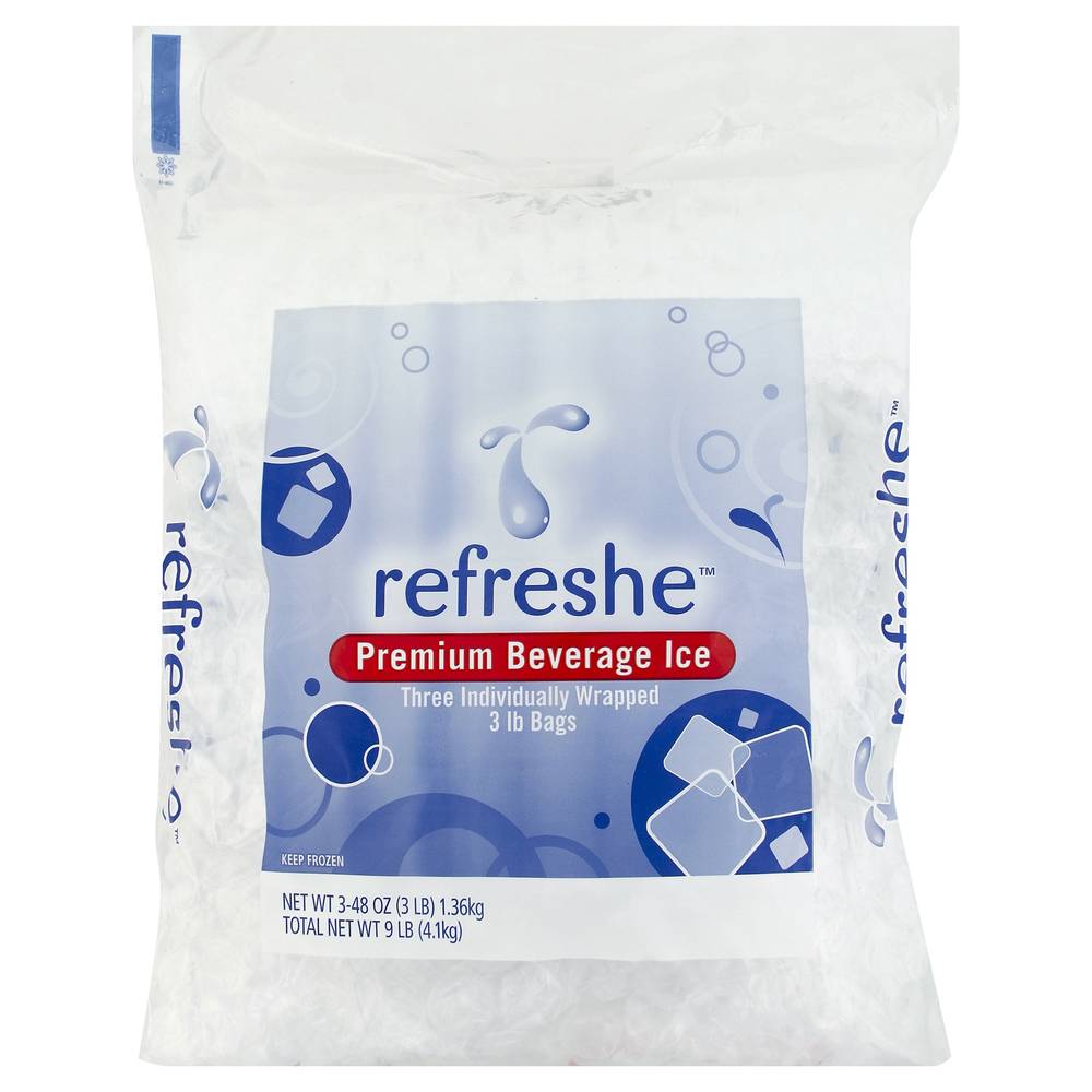 Refreshe Premium Beverage Ice Cube Bag (3 lbs)