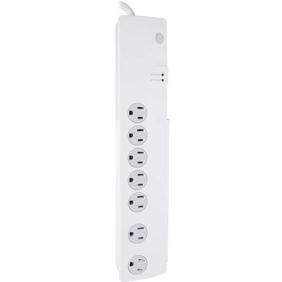 General Electric Surge Protector 3 Cord White 7-outlet