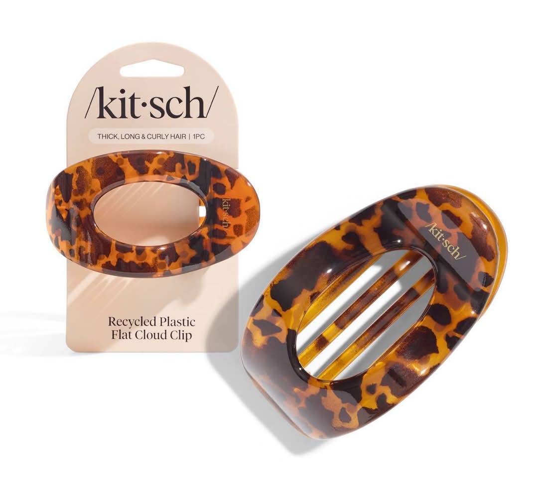 Kitsch Mass Flat Cloud Hair Claw Clip, L, Tortoise