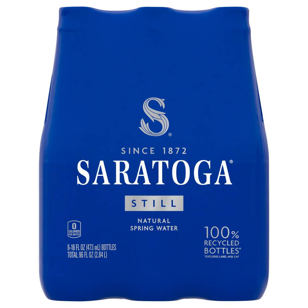 Saratoga Still Natural Spring Water (6 pack, 16 fl oz)