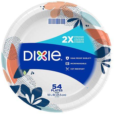 Dixie 2X Stronger Everyday Family Pack Paper Plates 10 1/16" - 54.0 ea