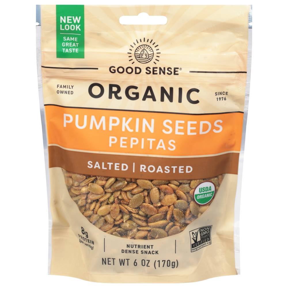 Good Sense Organic Roasted & Salted Pumpkin Seeds (6 oz)