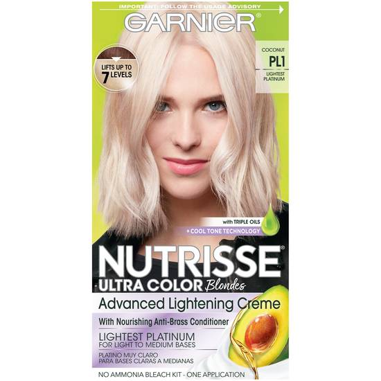 Garnier Nutrisse Ultra Hair Color, Pl1 Ultra Pure Platinum