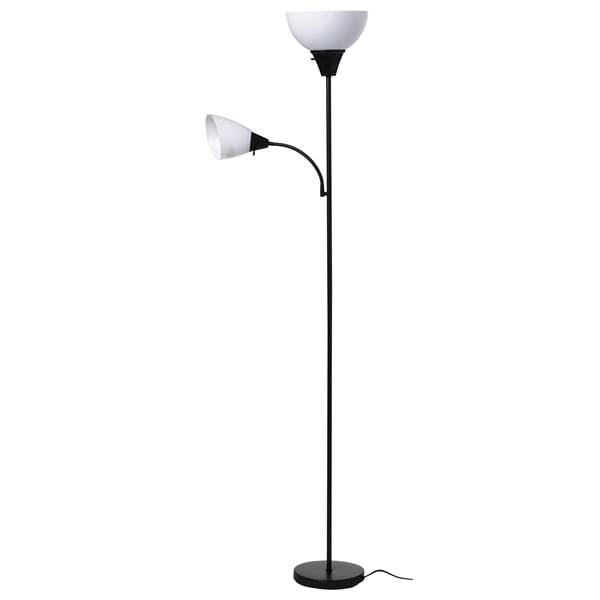 ROOM & RETREAT FLOOR LAMP W/READING LGHT BLK 71"