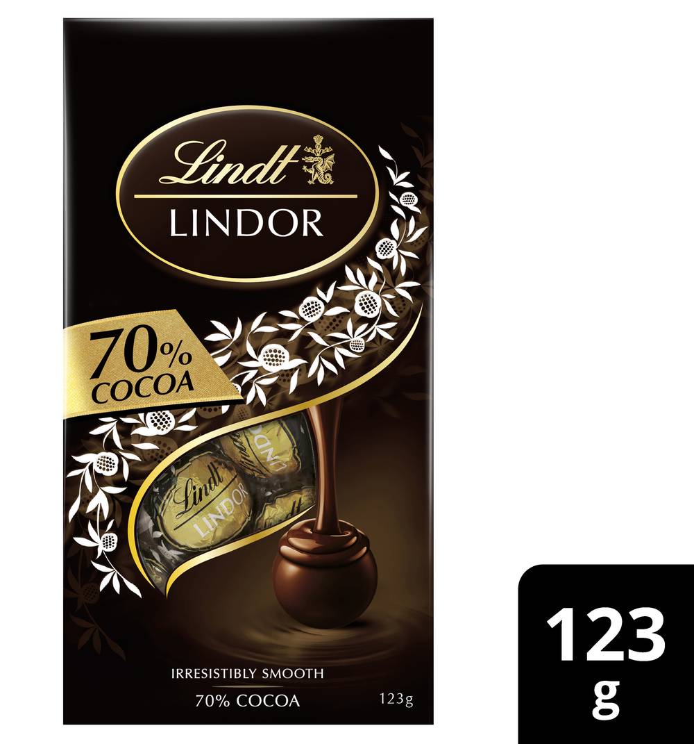 Lindt 70% Cocoa Chocolate Bag (123g)