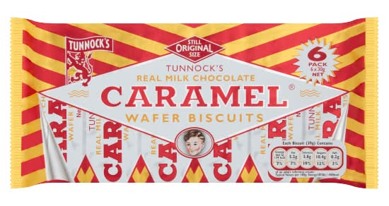 Tunnock's Real Milk Chocolate Caramel Wafer Biscuits (30g)