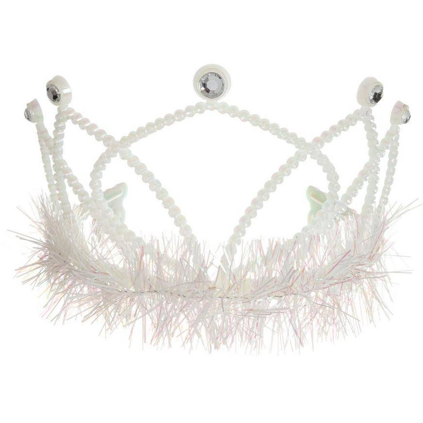 Party City Tiara Rhinestone, Female, White