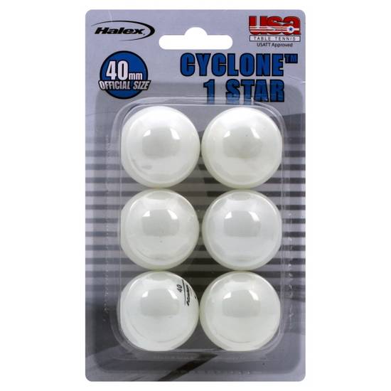Halex 40 mm Table Tennis Balls (6 ct)