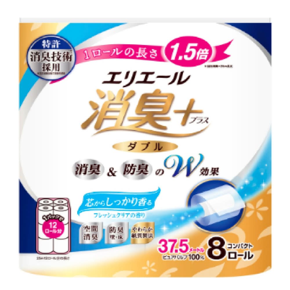 大王製紙 エリエールトイレットコンパクト消臭＋Ｆ ８ＲＷ