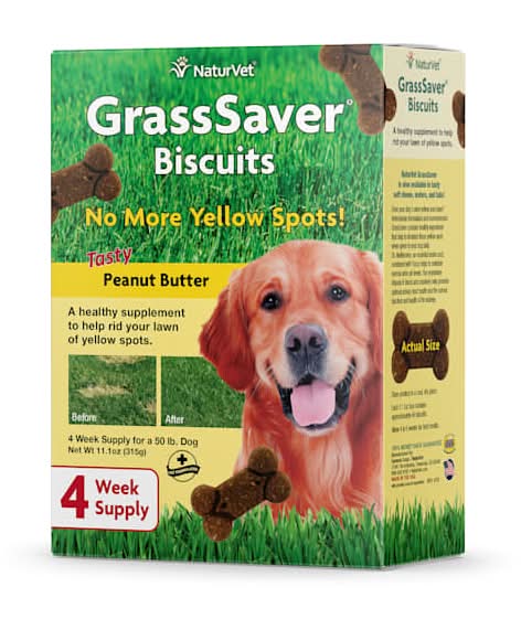 NaturVet Peanut Butter Flavor GrassSaver Food Supplement for Dogs, 11.1 oz.