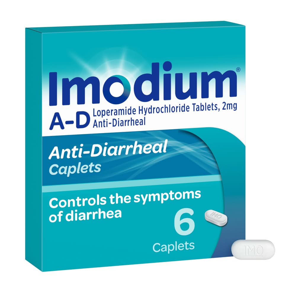 Imodium A-D Anti Diarrhea Loperamide Hcl 2 mg Caplets (6 ct)