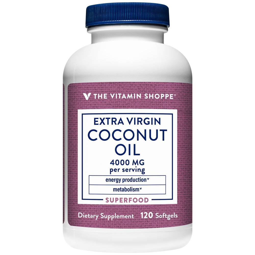 Extra Virgin Coconut Oil – Superfood For Metabolic Support – 4,000 Mg (120 Softgels)