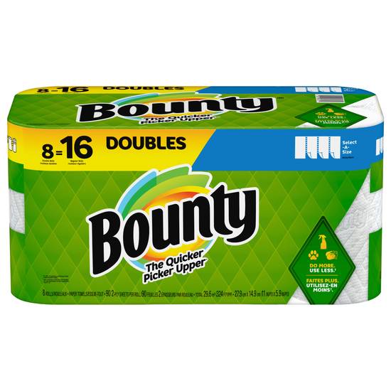 Bounty Select-A-Size Paper Towels 8 Double Rolls (90 ct)