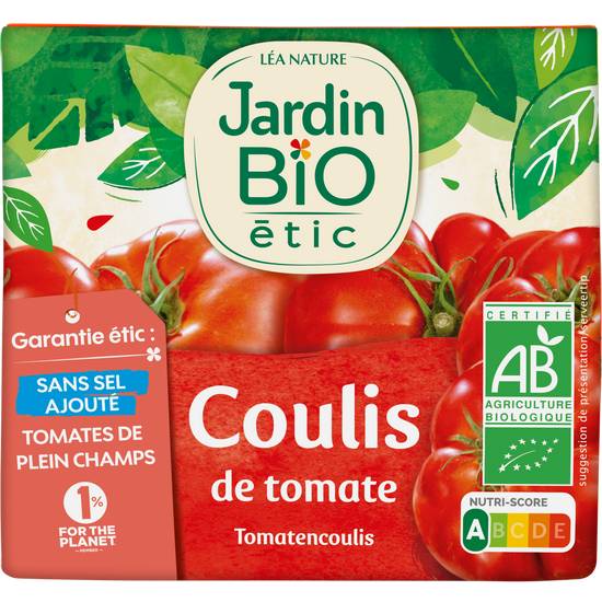 Jardin Bio - Coulis de tomate sans sel ajoute bio brique tetra