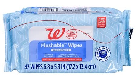Walgreens Flushable Wipes With Aloe & Vitamin E Light Fresh