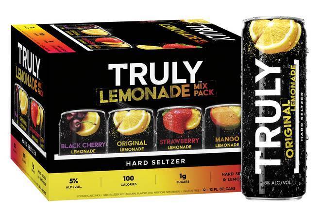 Truly Hard Seltzer Lemonade Mix Pack Can Al Slim 12pk/12 fl oz (5.0% ABV)