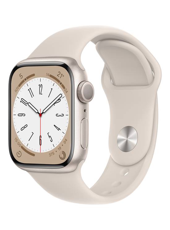 Apple reloj inteligente watch series 8 41mm gps blanco estelar (1 u)