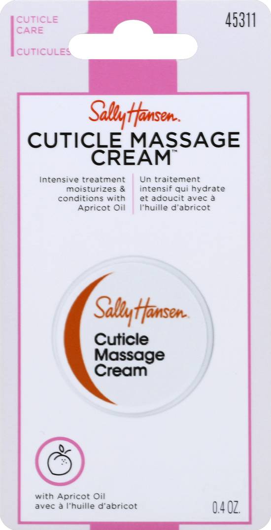 Sally Hansen Cuticle Massage Cream Moisturizes and Conditions With Apricot Oil