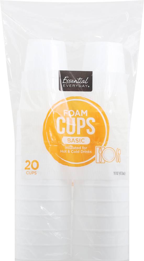 Essential Everyday Casual Foam Basic Cups (20 ct)