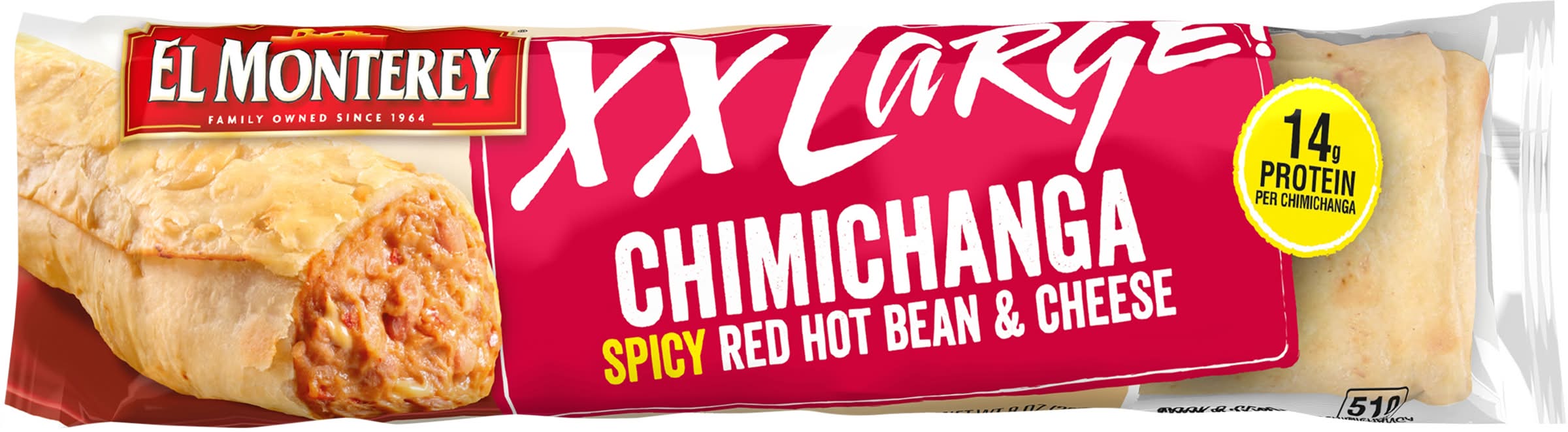 El Monterey Xx Large Spicy Red Hot Bean & Cheese Chimichanga (8 oz)