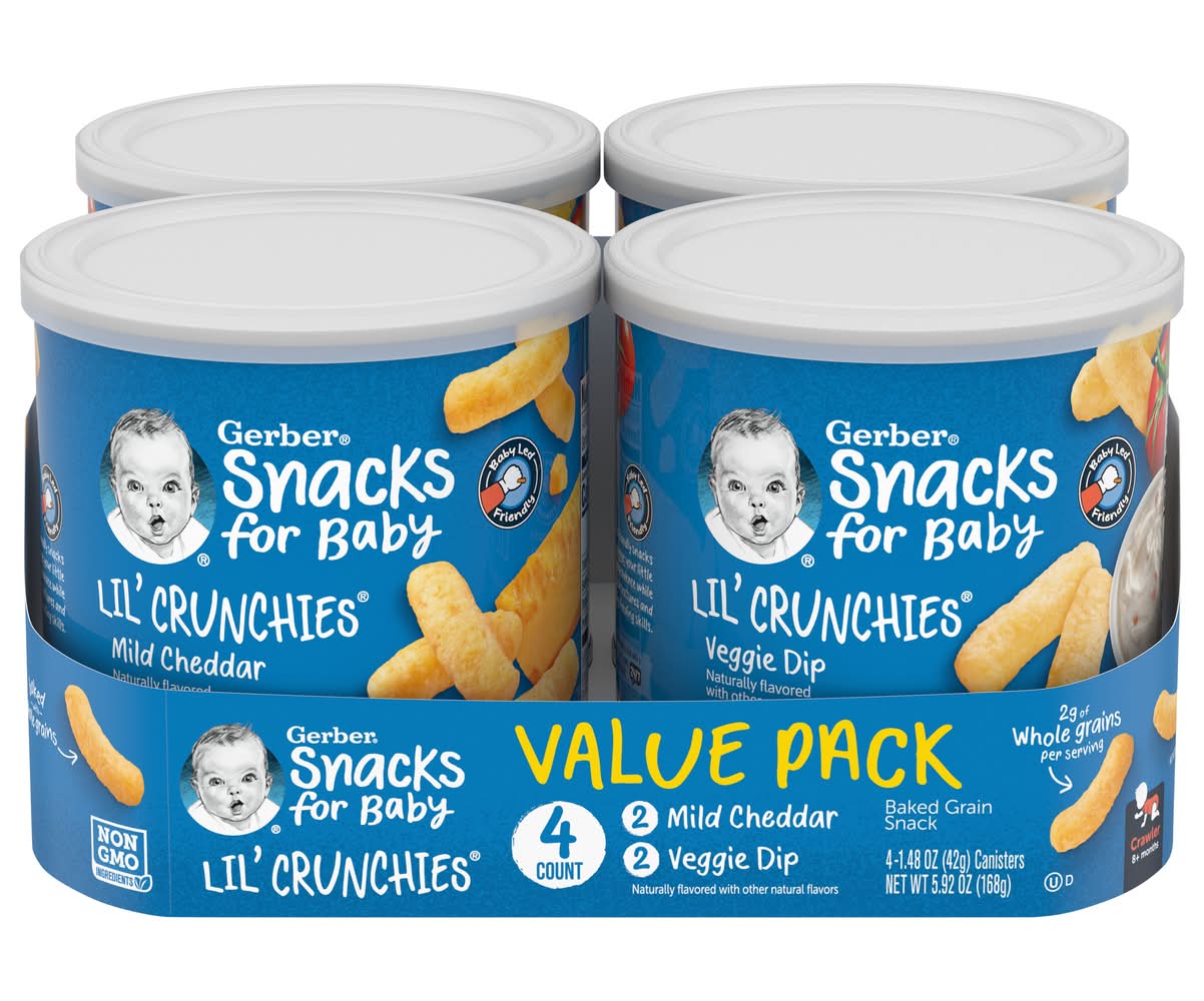 Gerber Lil' Crunchies Mild Cheddar & Veggie Dip (6 oz)