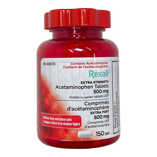 Rexall Extra Strenght Acetaminophen Tablets 500 mg (150 units)