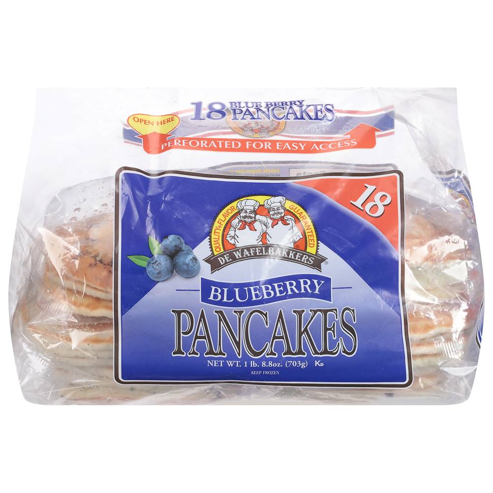 De Wafelbakkers Blueberry Pancakes (18 ct)