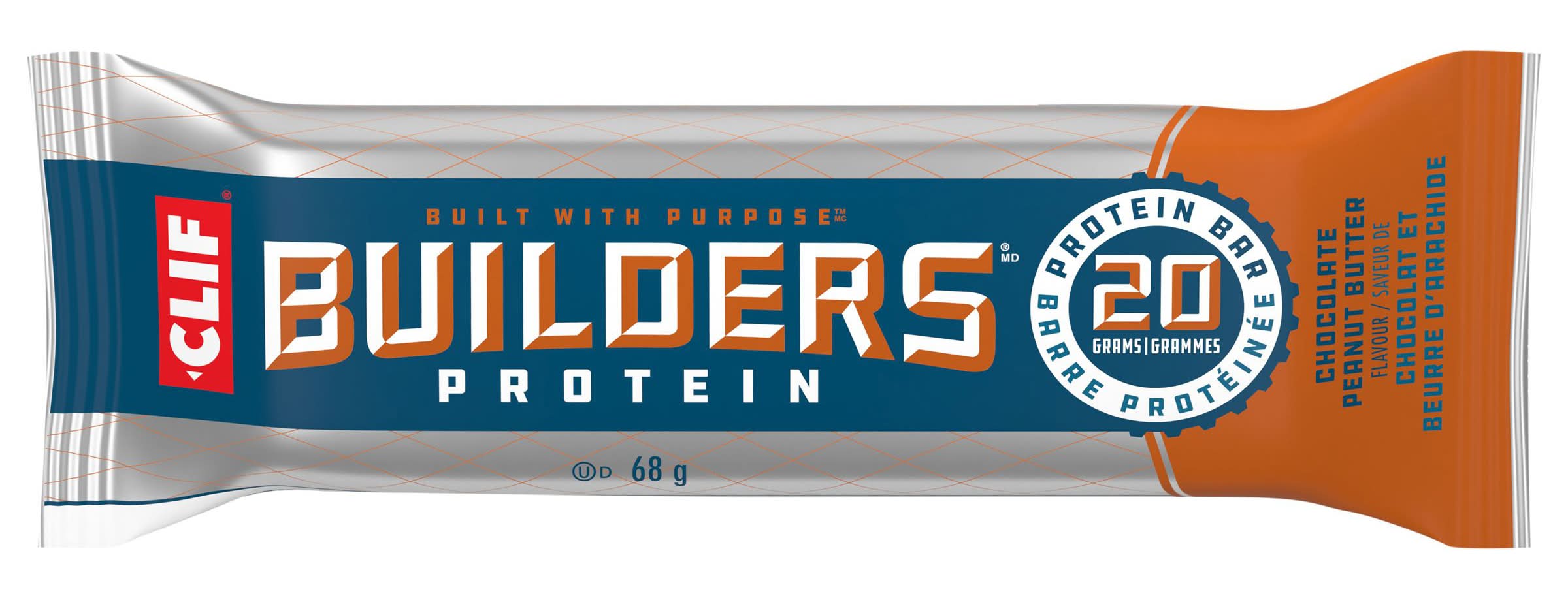 CLIF Bar barre protéinée (68 g) - builders bar peanut butter (68 g)