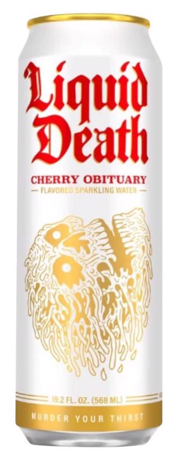 Liquid Death Cherry Sparkling Natural Mineral Water 19.2 Fl. Oz. 1 Pk