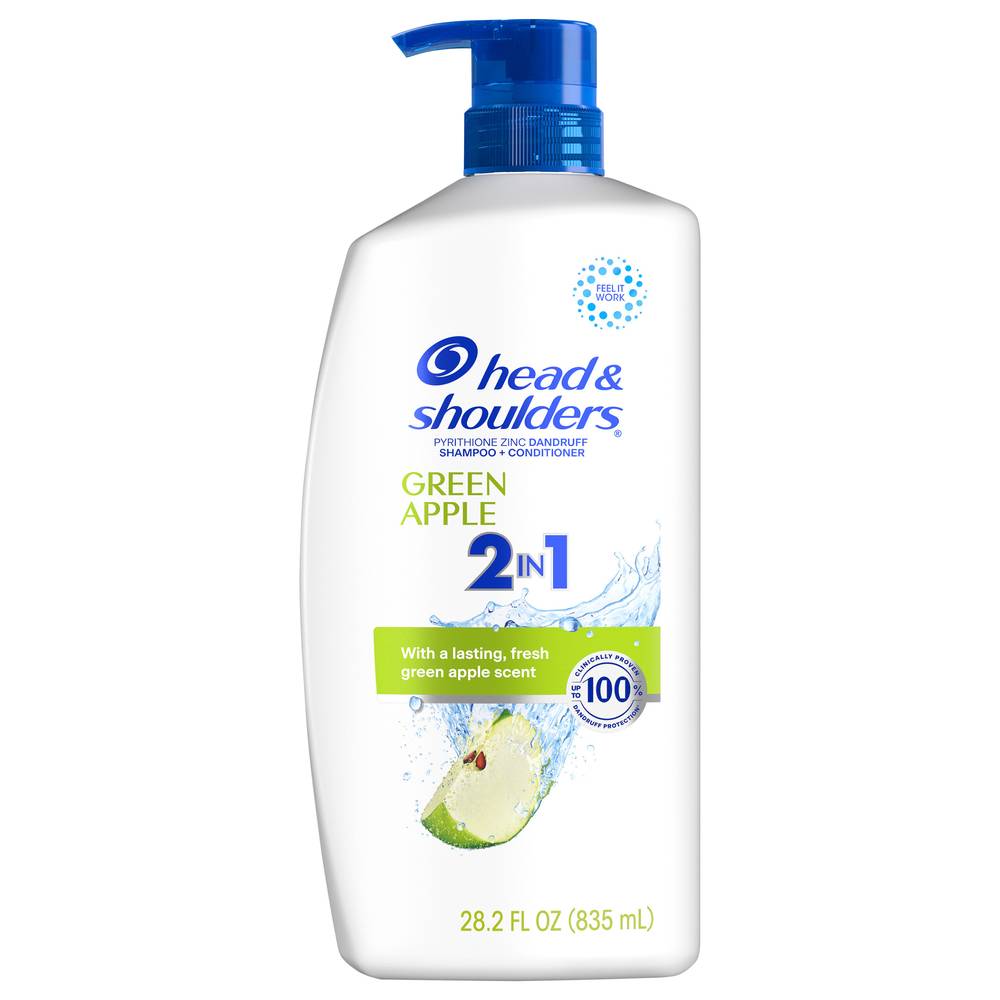 Head & Shoulders Green Apple Scent 2 in 1 Shampoo + Conditioner (28.2 fl oz)