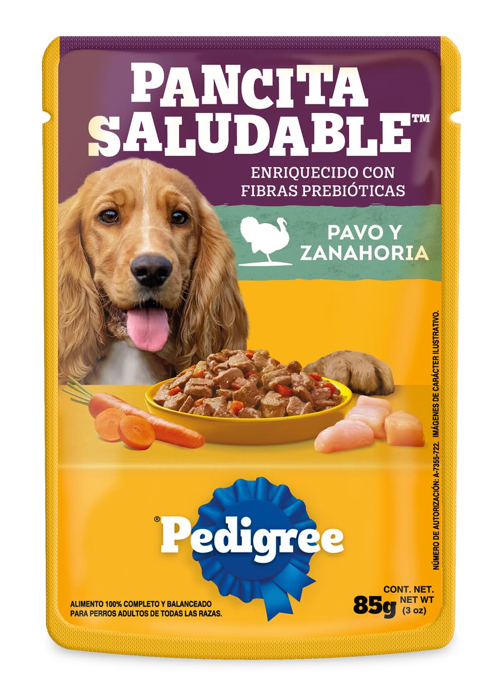 Pedigree · Alimento húmedo para perro pancita saludable, pavo - zanahoria (100 g)